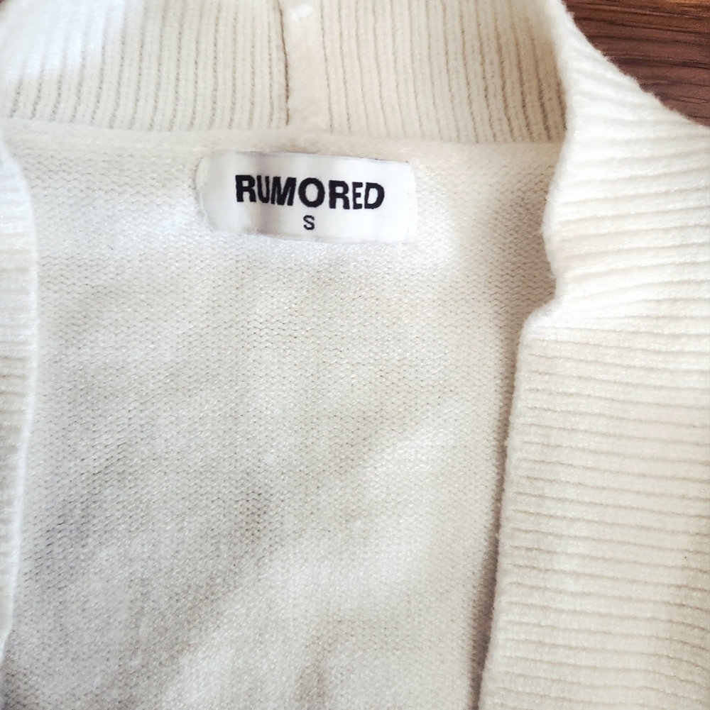 Rumored White Cardigan Size Small - Picture 3 of 5